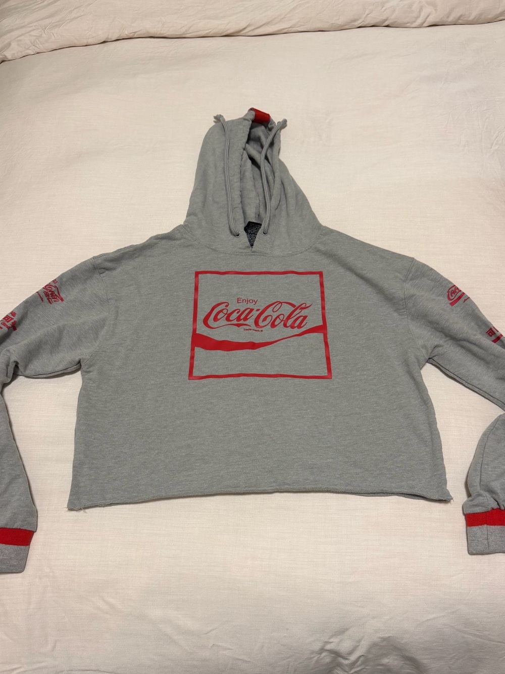 Coca-Cola Gray Sweatshirt with Red Accent Text
